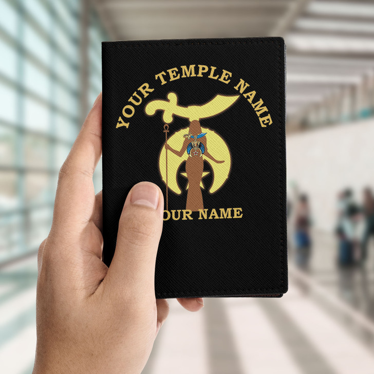 Custom Daughters of Sphinx Symbol Priestess Silhouette Leather Passport Wallet