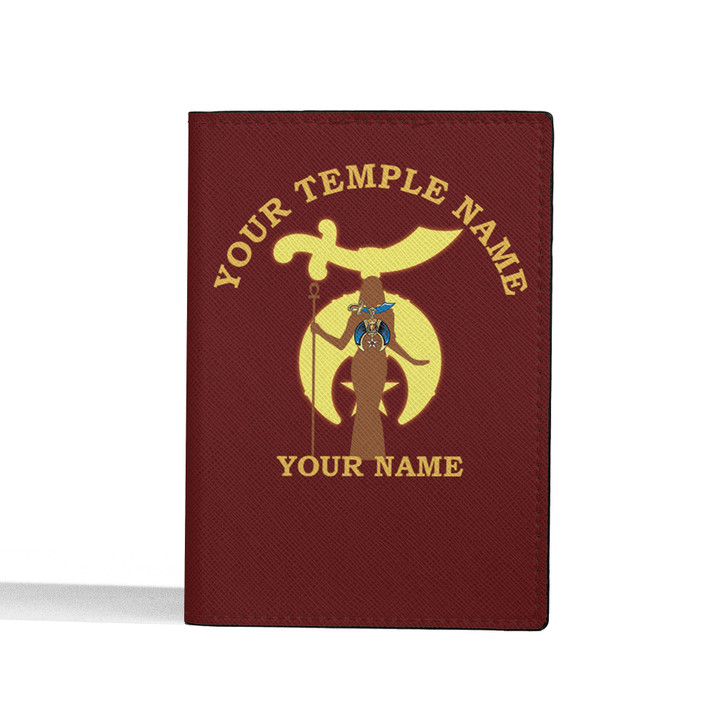 Custom Daughters of Sphinx Symbol Priestess Silhouette Leather Passport Wallet