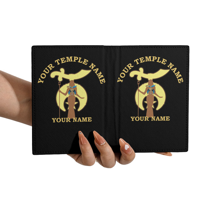 Custom Daughters of Sphinx Symbol Priestess Silhouette Leather Passport Wallet