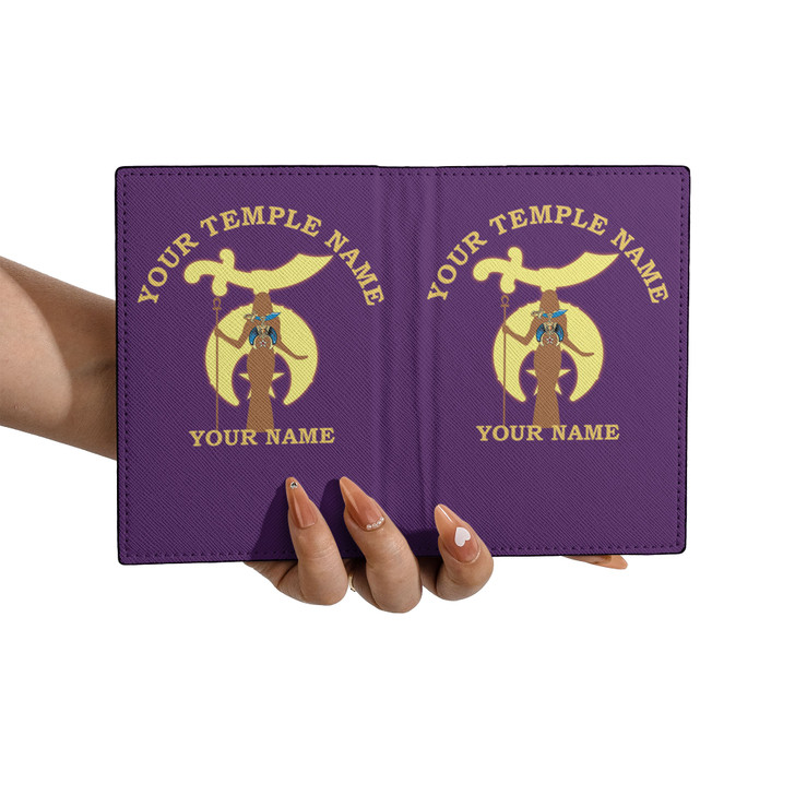 Custom Daughters of Sphinx Symbol Priestess Silhouette Leather Passport Wallet