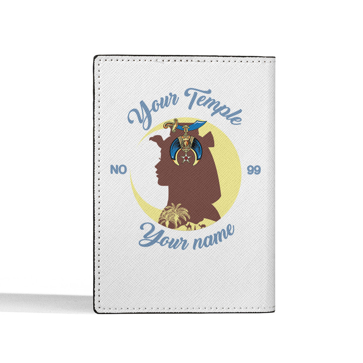 Custom Daughters of Sphinx Symbol Moon Woman Silhouette Leather Passport Wallet