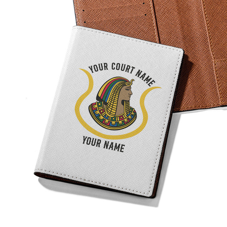 Custom Imperial Court Symbol Masonic Simple Leather Passport Wallet
