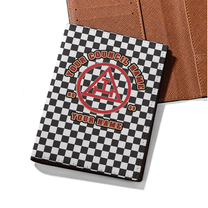 Custom Royal Arch Symbol Masonic Simple Leather Passport Wallet