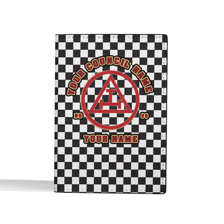 Custom Royal Arch Symbol Masonic Simple Leather Passport Wallet