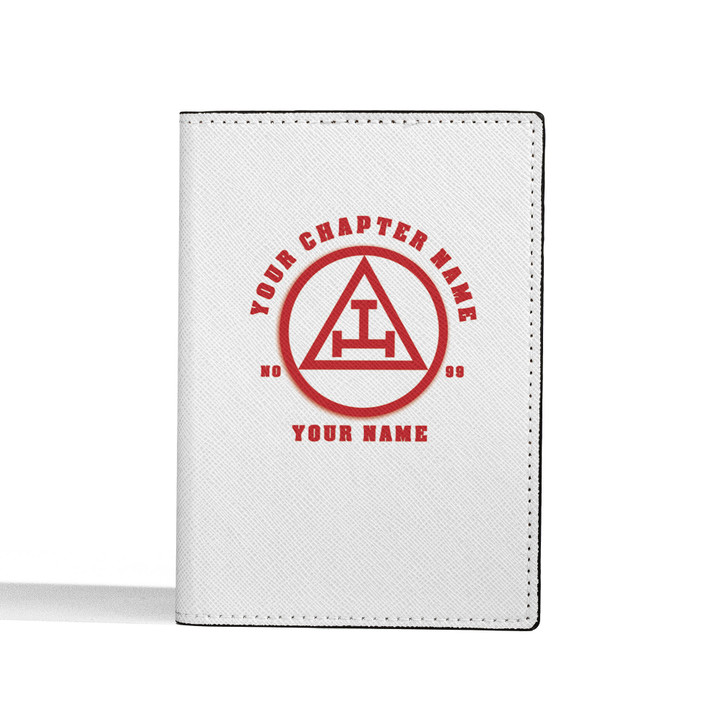 Custom Royal Arch Symbol Masonic Simple Leather Passport Wallet