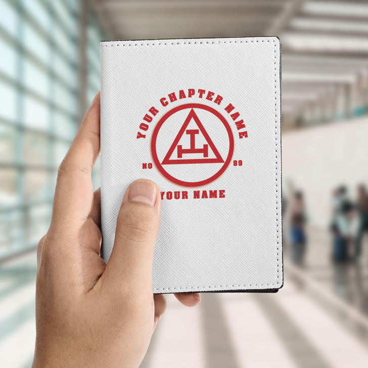 Custom Royal Arch Symbol Masonic Simple Leather Passport Wallet