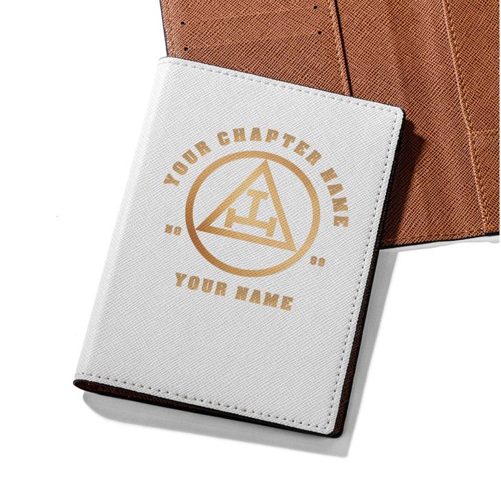 Custom Royal Arch Symbol Masonic Simple Leather Passport Wallet