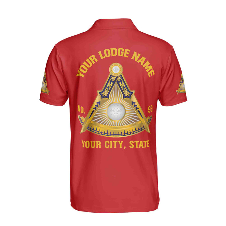 Customized Freemasonry Past Master Masonic Men's Polo Shirt S-5XL