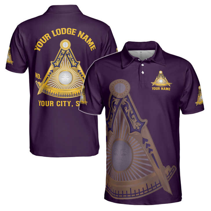 Customized Freemasonry Past Master Masonic Men's Polo Shirt S-5XL