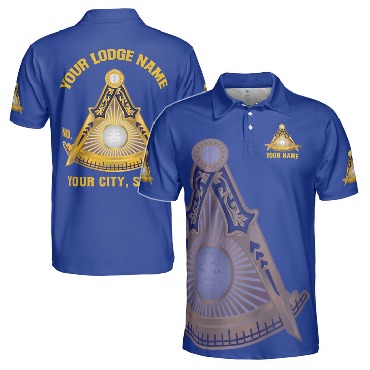 Customized Freemasonry Past Master Masonic Men's Polo Shirt S-5XL