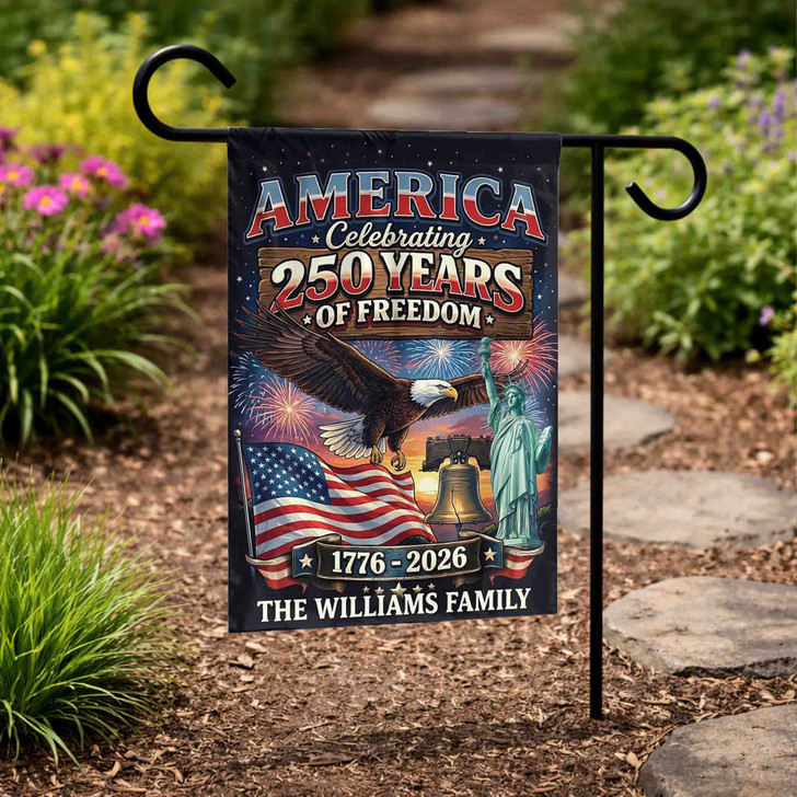 Personalized America 250 Years 1776-2026 Garden Flag