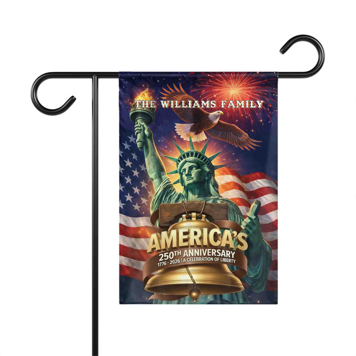Personalized America 250th Anniversary Garden Flag