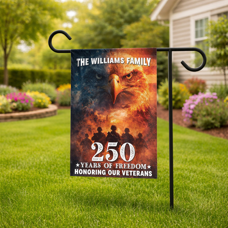 250 Years of Freedom Patriotic USA Garden Flag Yard Decor