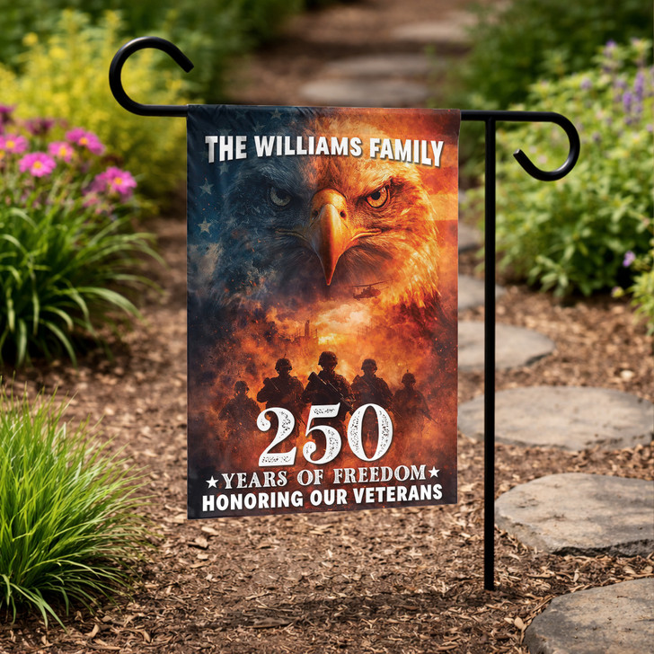 250 Years of Freedom Patriotic USA Garden Flag Yard Decor