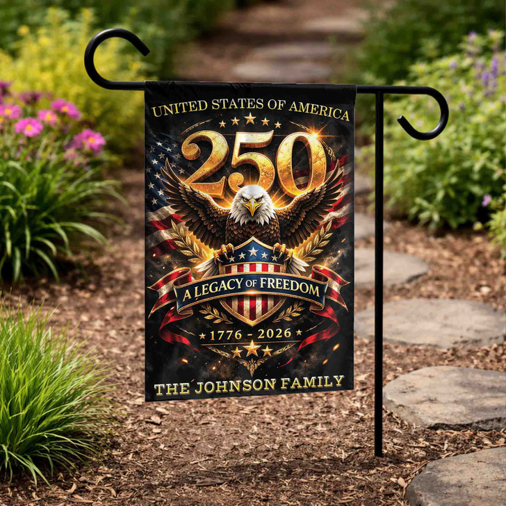 Personalized United States 250th Anniversary Legacy Garden Flag