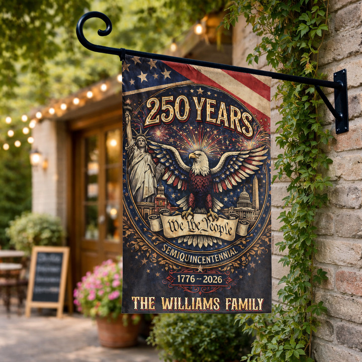 Personalized 250 Years We The People Semiquincentennial Garden Flag 1776-2026