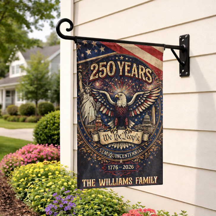 Personalized 250 Years We The People Semiquincentennial Garden Flag 1776-2026