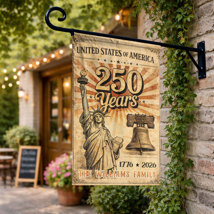 USA 250 Years 1776-2026 Patriotic Liberty Garden Flag