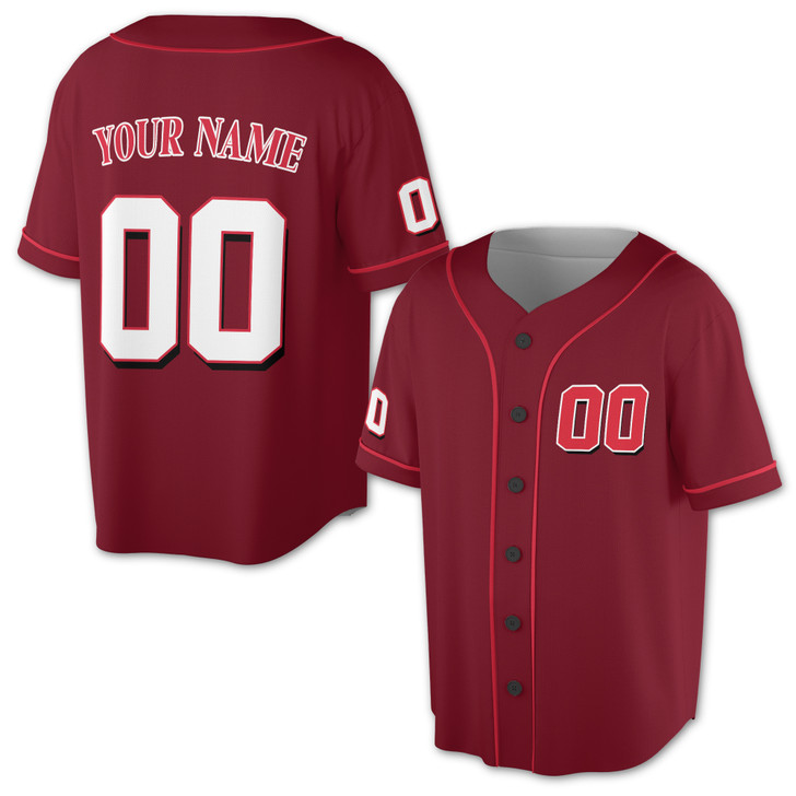Custom  Blue, Red & White  - baseball jersey - Personalized Name & Number - Adult, Youth, Kid