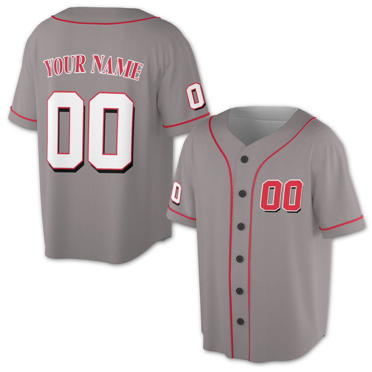 Custom  Blue, Red & White  - baseball jersey - Personalized Name & Number - Adult, Youth, Kid