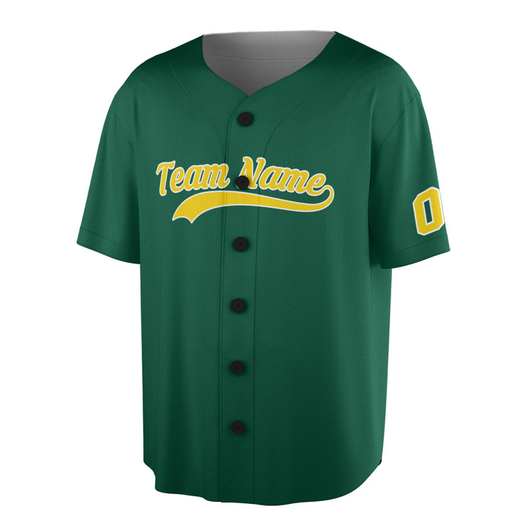Custom Green-Yellow Baseball Jersey - Personalized Name & Number - Adults & Kids