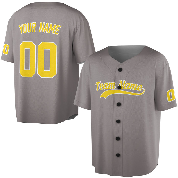 Custom Green-Yellow Baseball Jersey - Personalized Name & Number - Adults & Kids