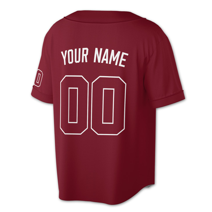 Custom Maroon Baseball Jersey - Personalized Name & Number - Family Adults & Kids