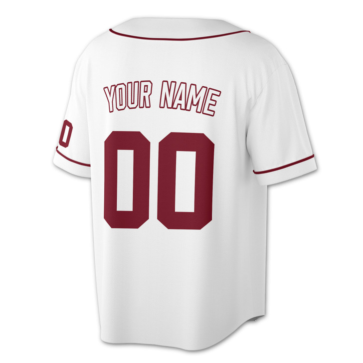 Custom Maroon Baseball Jersey - Personalized Name & Number - Family Adults & Kids