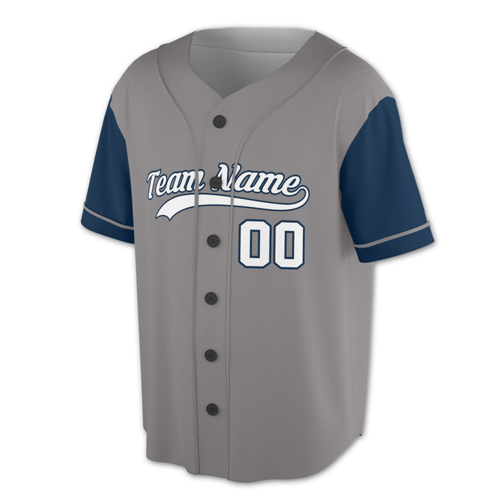 Custom White and Navy Blue Raglan Sleeve Baseball Jersey - Personalized Name & Number - Adult, Youth, Kid