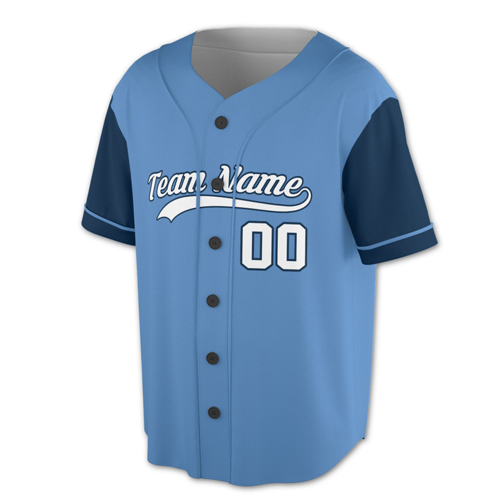 Custom White and Navy Blue Raglan Sleeve Baseball Jersey - Personalized Name & Number - Adult, Youth, Kid