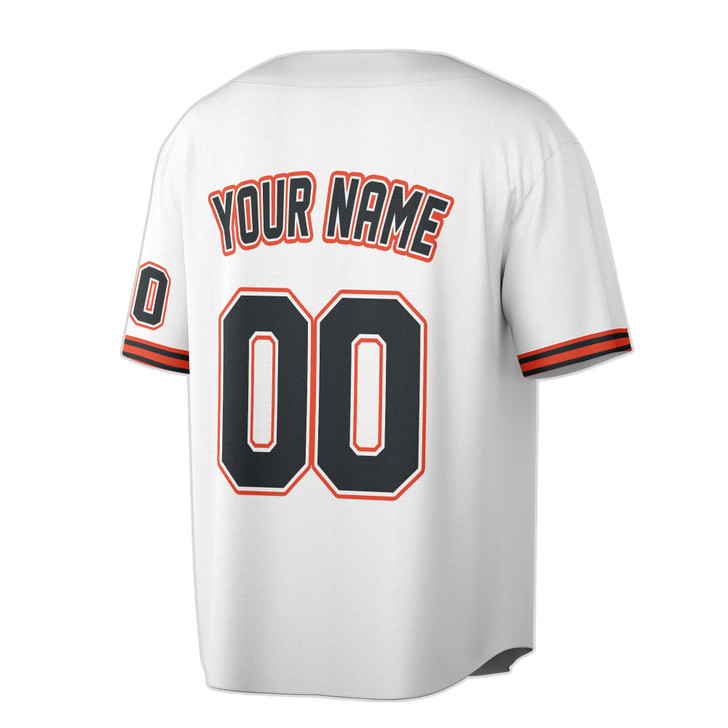 Custom Solid Black and White Trim Baseball Jersey - Personalized Name & Number - Adult, Youth, Kid