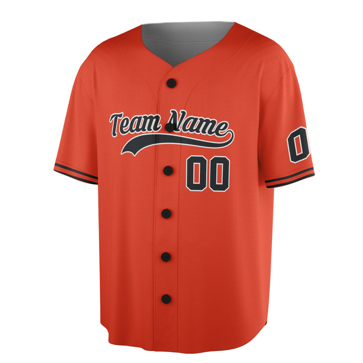 Custom Solid Black and White Trim Baseball Jersey - Personalized Name & Number - Adult, Youth, Kid
