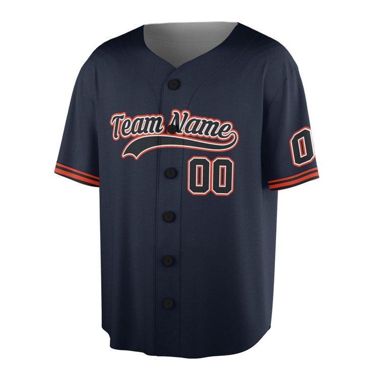 Custom Solid Black and White Trim Baseball Jersey - Personalized Name & Number - Adult, Youth, Kid