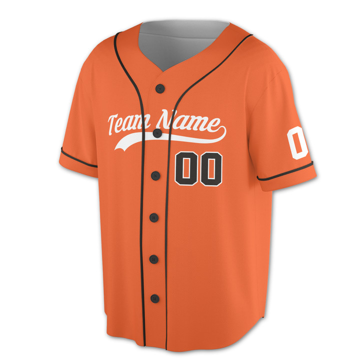 Custom Black and White Solid Baseball Jersey - Personalized Name & Number - Adult, Youth, Kid