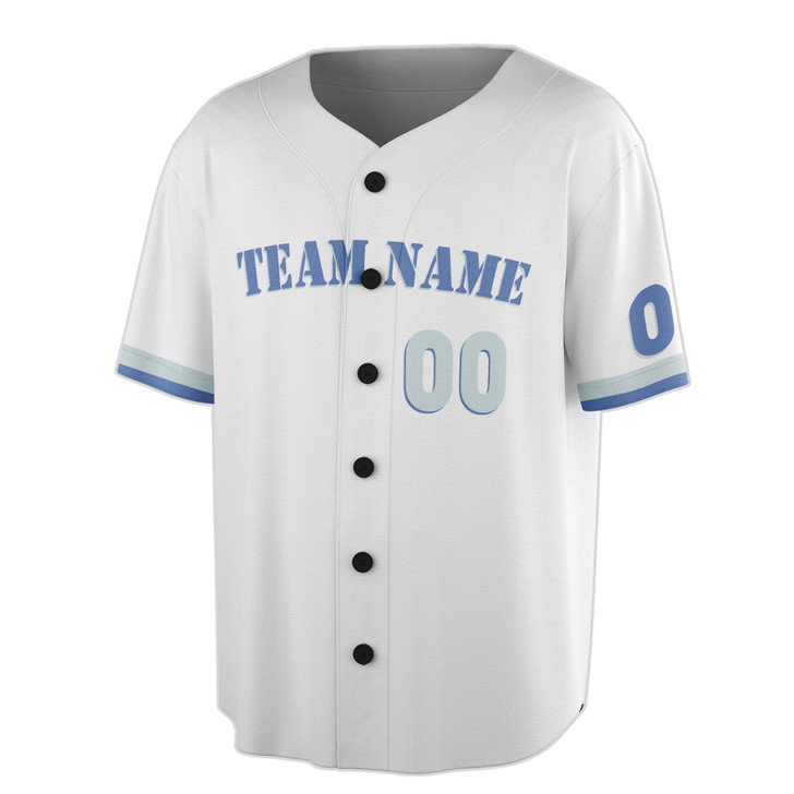 Custom Mustard Blue Trim Baseball Jersey - Personalized Name & Number - Adult, Youth, Kid