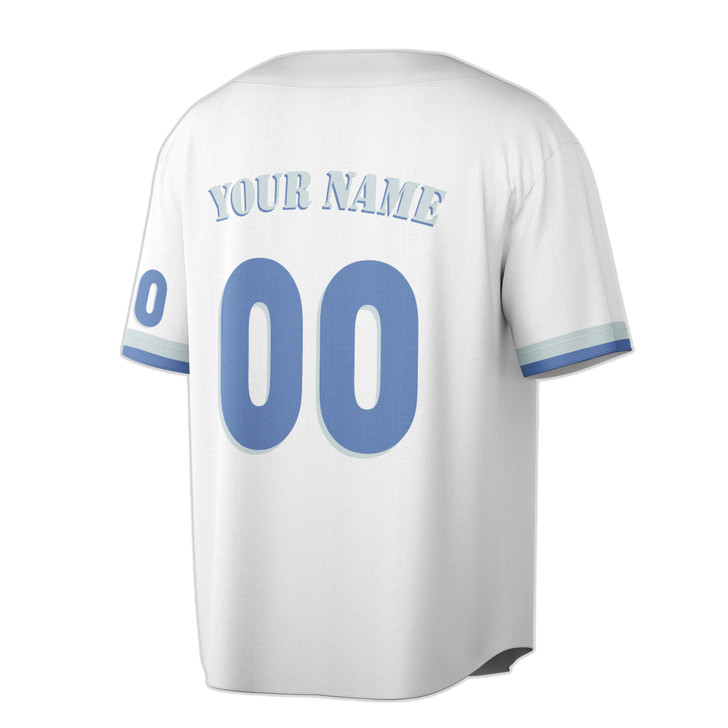 Custom Mustard Blue Trim Baseball Jersey - Personalized Name & Number - Adult, Youth, Kid