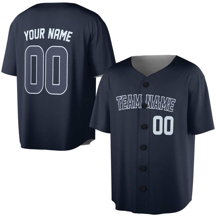 Custom White  Solid Baseball Jersey - Personalized Name & Number - Adult, Youth, Kid
