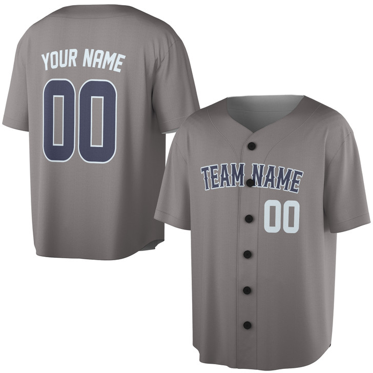 Custom White  Solid Baseball Jersey - Personalized Name & Number - Adult, Youth, Kid