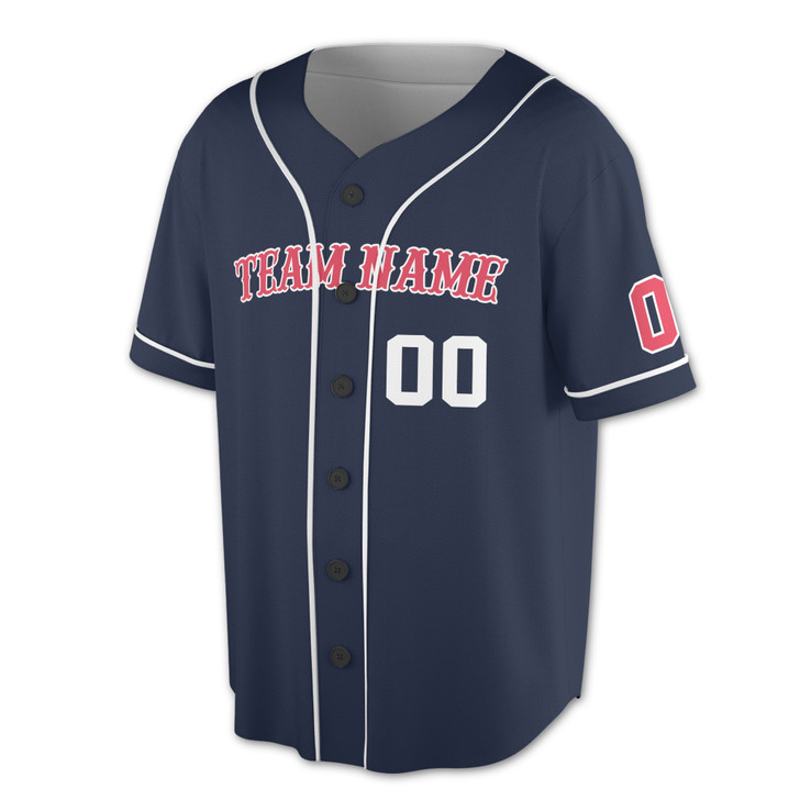 Custom Red  White Trim Baseball Jersey - Personalized Name & Number - Adult, Youth, Kid