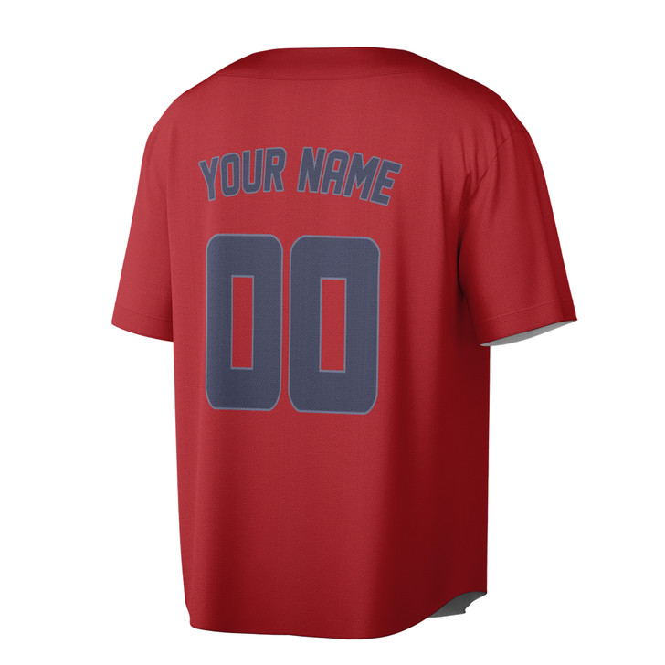 Custom Solid Navy Text Baseball Jersey - Personalized Name & Number - Adult, Youth, Kid.