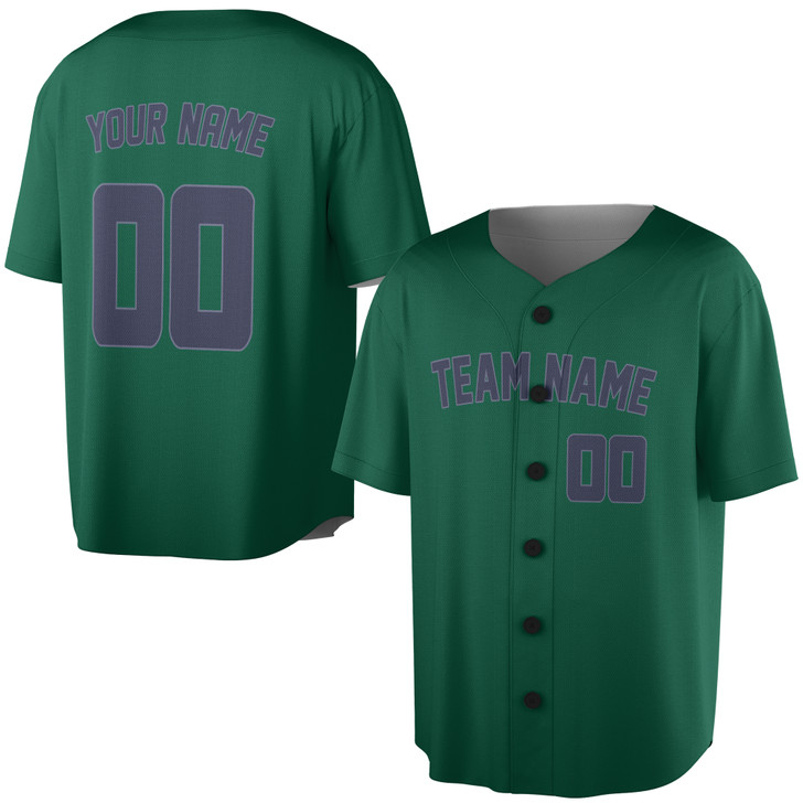 Custom Solid Navy Text Baseball Jersey - Personalized Name & Number - Adult, Youth, Kid.