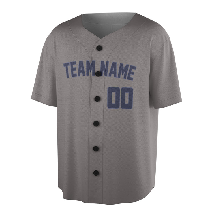 Custom Solid Navy Text Baseball Jersey - Personalized Name & Number - Adult, Youth, Kid.