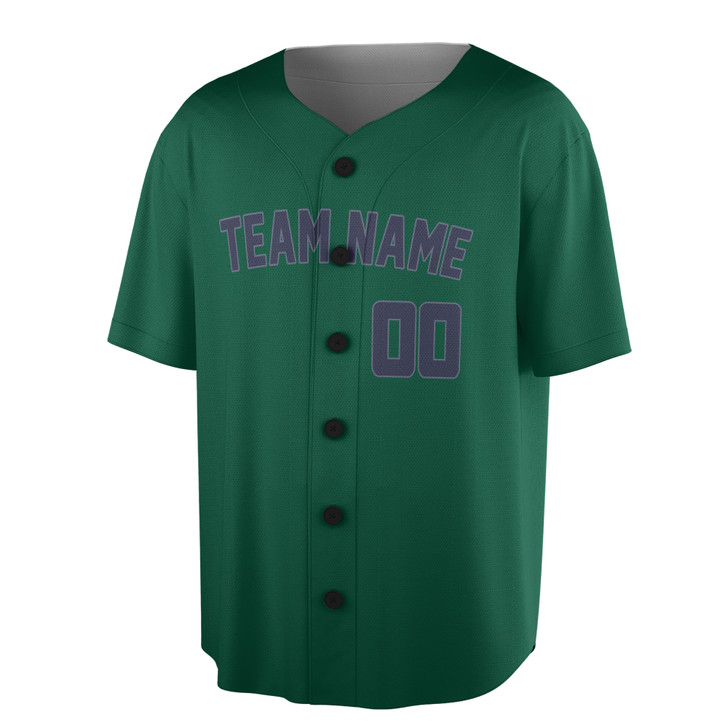 Custom Solid Navy Text Baseball Jersey - Personalized Name & Number - Adult, Youth, Kid.
