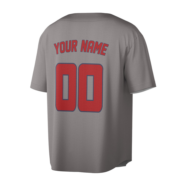 Custom Solid  Red  Trim Baseball Jersey - Personalized Name & Number - Adult, Youth, Kid.