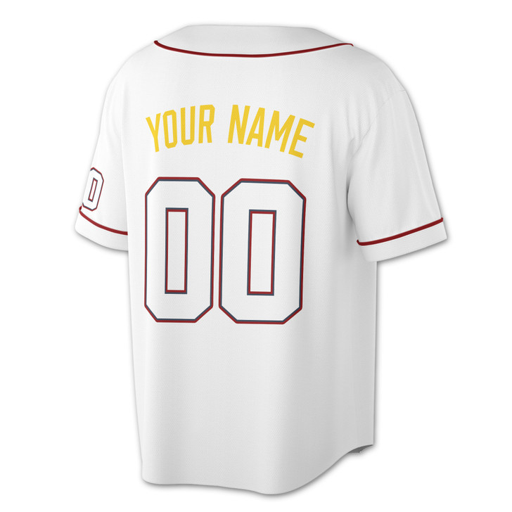 Custom Solid  Yellow White Trim Baseball Jersey - Personalized Name & Number - Adult, Youth, Kid