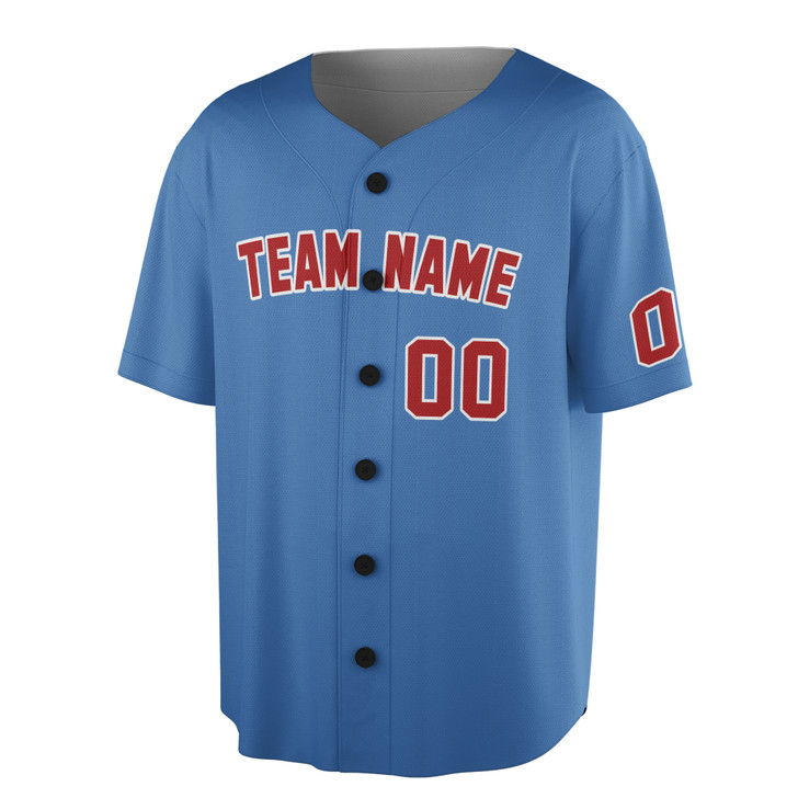 Custom Solid Red and White Trim Baseball Jersey - Personalized Name, Team & Number - Adult, Youth, Kid