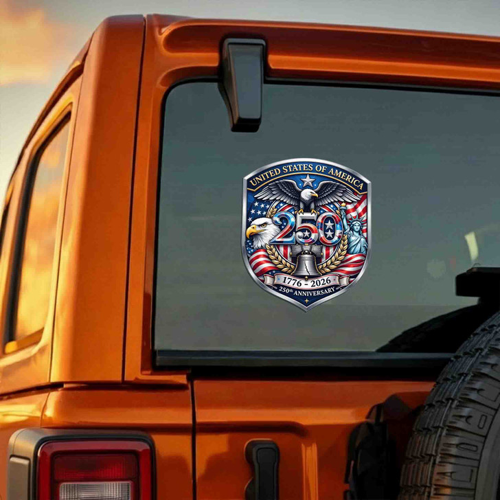 Patriotic Eagle 250th Anniversary 1776-2026 Car Vinyl Decal