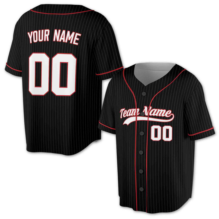 Custom Pinstripe with Teal Piping Baseball Jersey - Personalized Name & Number - Adult, Youth, Kid.