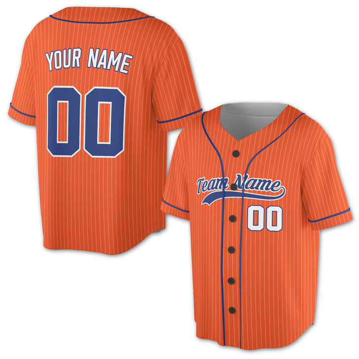 Custom Pinstripe with Teal Piping Baseball Jersey - Personalized Name & Number - Adult, Youth, Kid.