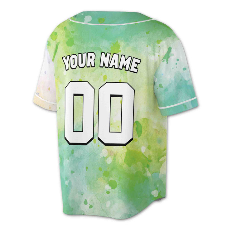 Custom  Watercolor Baseball Jersey - Personalized Name, Team & Number - Adult, Youth, Kid